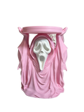 Ghostface Candle Holder Halloween Decor Pink Ghost Design for Spooky Season