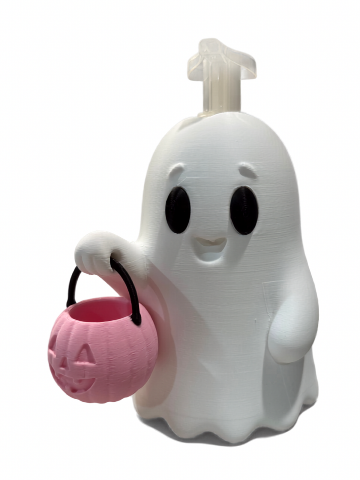 Spooky Halloween Ghost Soap Holder for BBW Soap with Pink Pumpkin Design