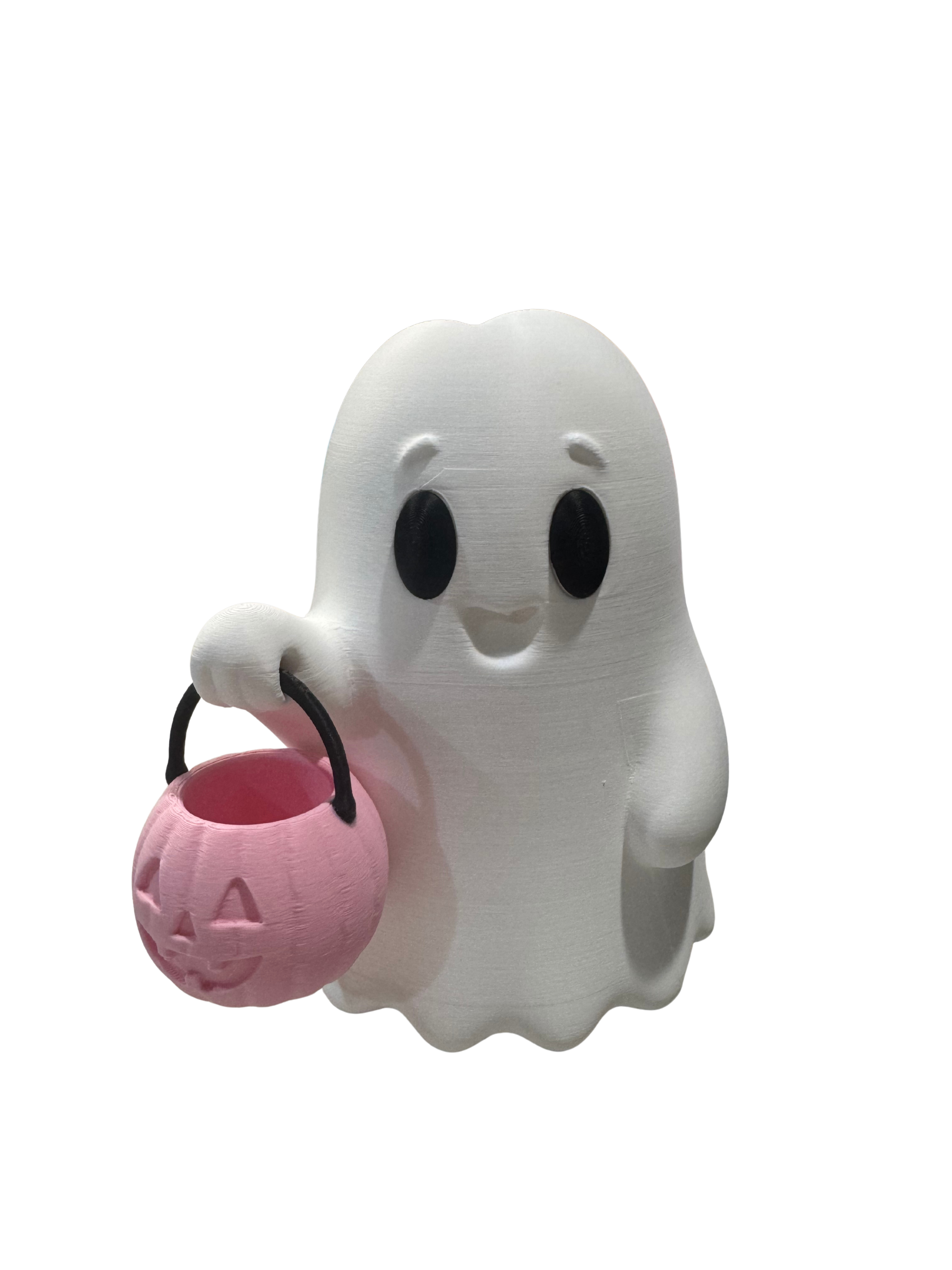 Spooky Halloween Ghost Soap Holder for BBW Soap with Pink Pumpkin Design