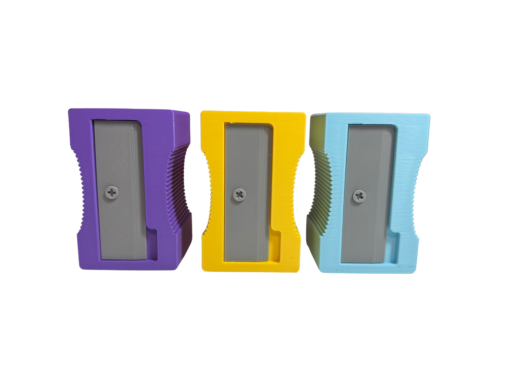 Pencil Sharpener Shaped Pen Holder for Teacher - Purple, Yellow, and Blue Options
