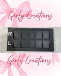 Black Press-On Nail Tip Holder Tray – Left & Right Nail Organizer for Nail Art & Gel X